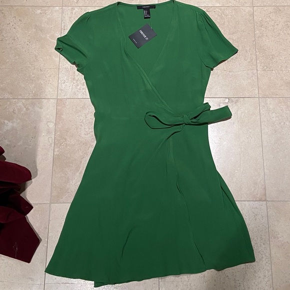 lime green wrap dress